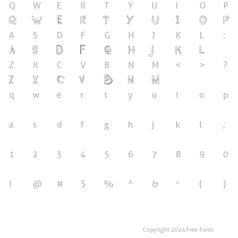 Character Map of OccidentalDismount Mapped Regular