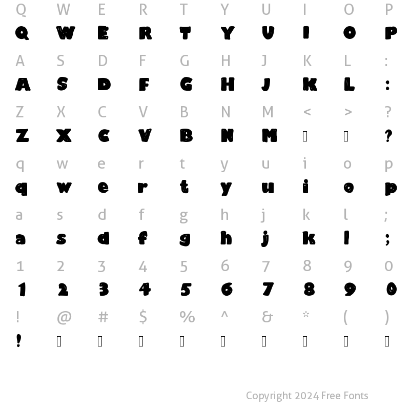 Character Map of oclayna Medium