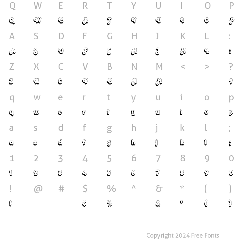 Character Map of OctopussEF-Shaded Regular