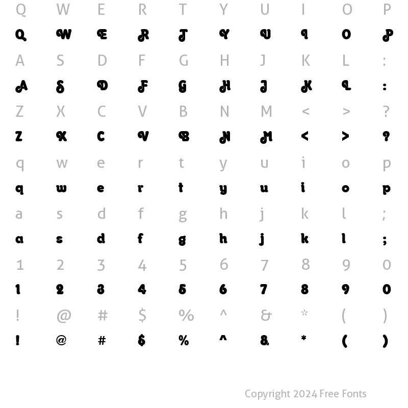 Character Map of Octothorpe Regular