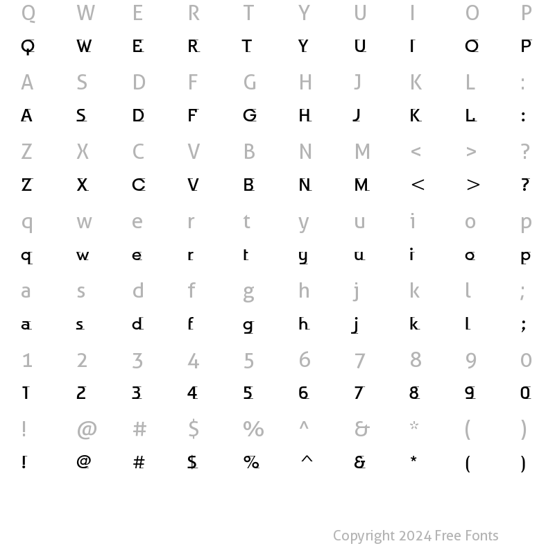 Character Map of Odyssee ITC Std Medium