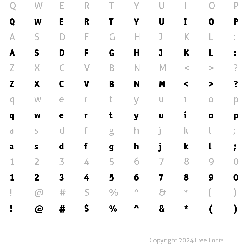 Character Map of OfficinaSanITCMedium Bold