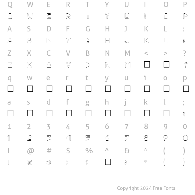 Character Map of Offshore Regular