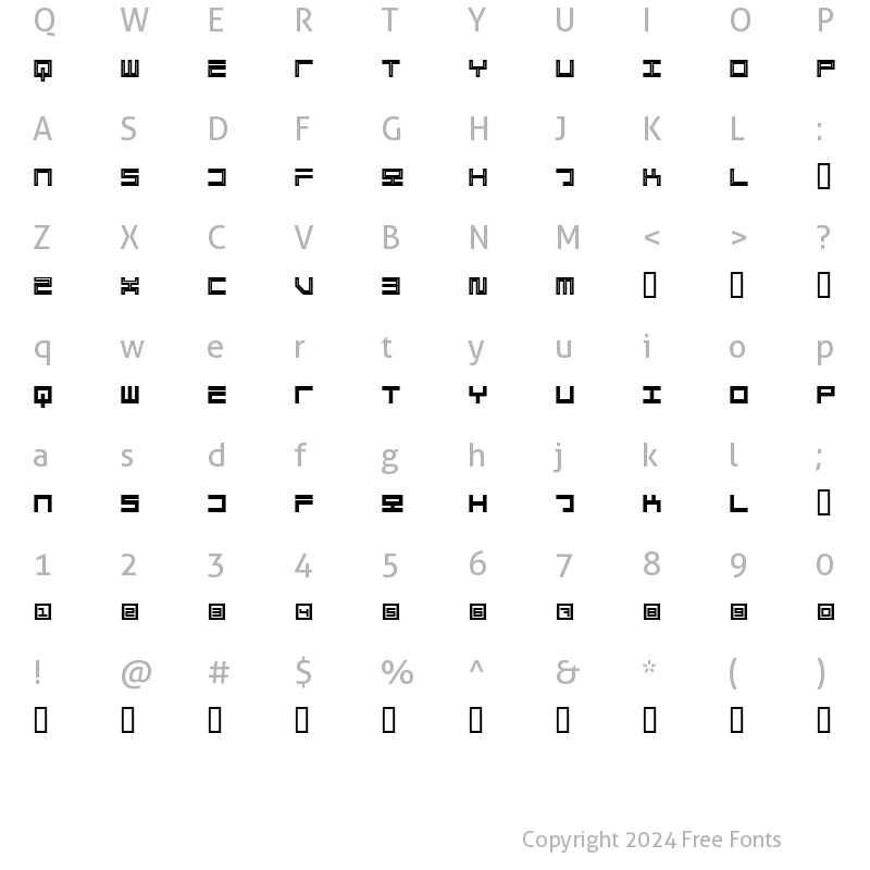 Character Map of Oggi Regular