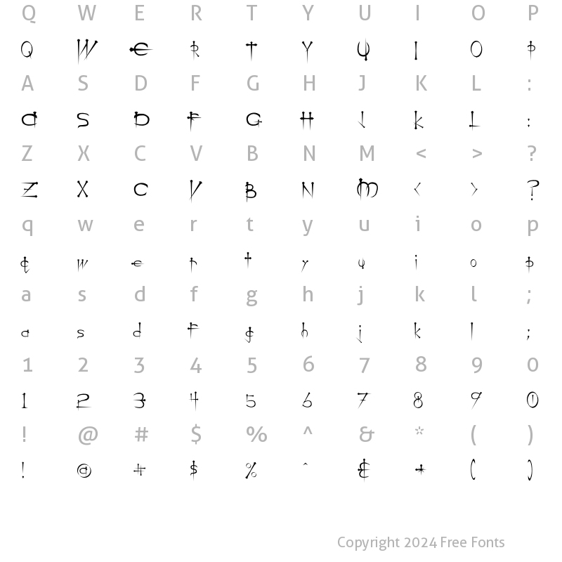 Character Map of Ogilvie Regular