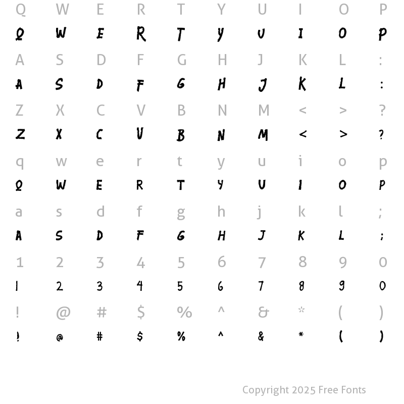 Character Map of Ogowey Regular