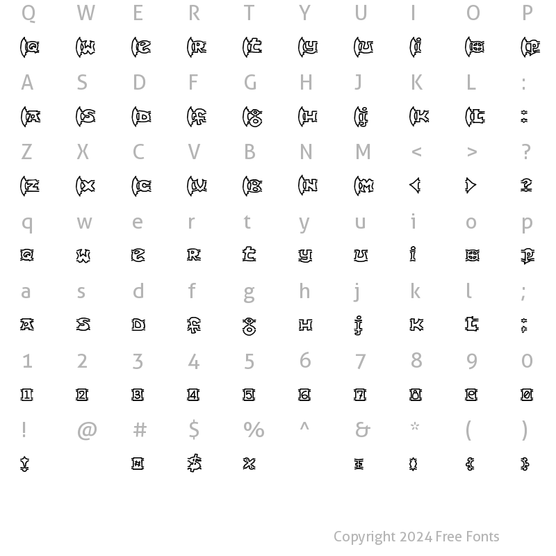 Character Map of {ogrejuice} Regular