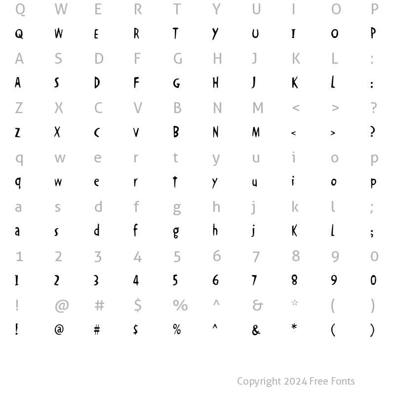 Character Map of OkrienHmk Regular