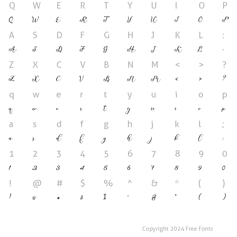 Character Map of Oktober Script Regular