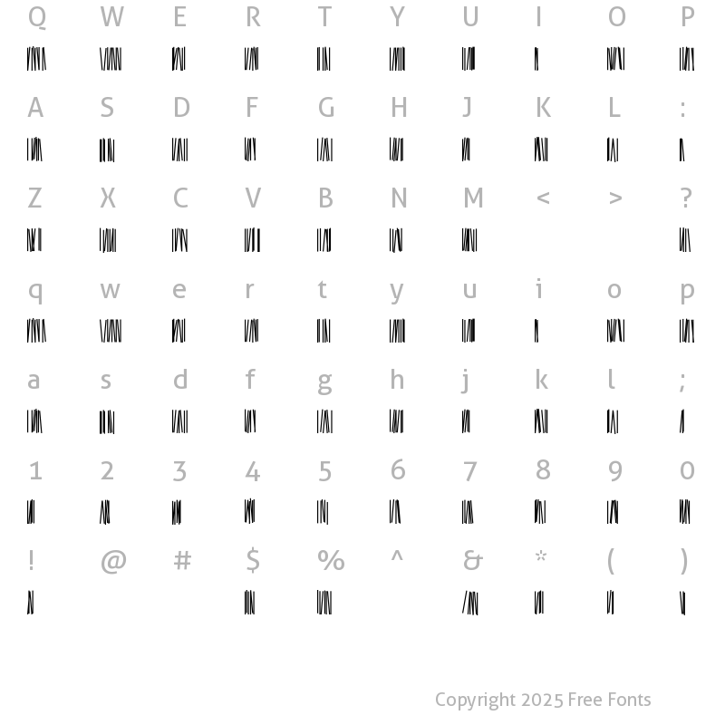 Character Map of Ollie TheEvidence Regular
