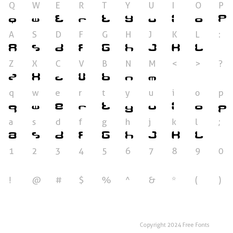 Character Map of Ollon Regular