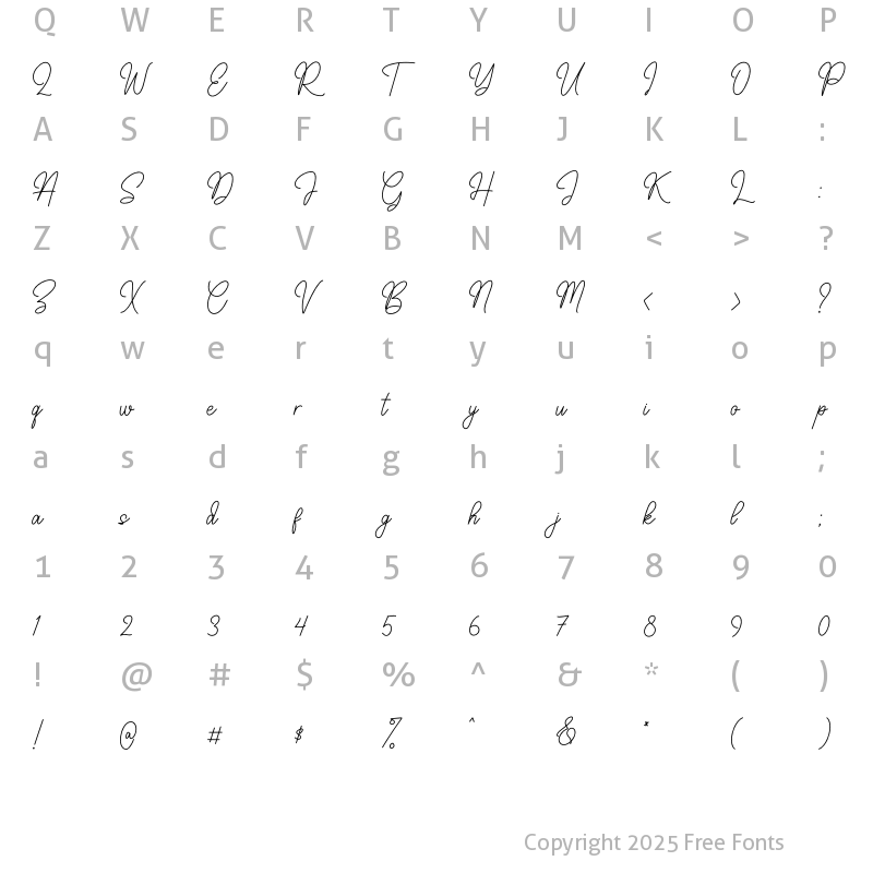 Character Map of Oluwatobiloba Regular