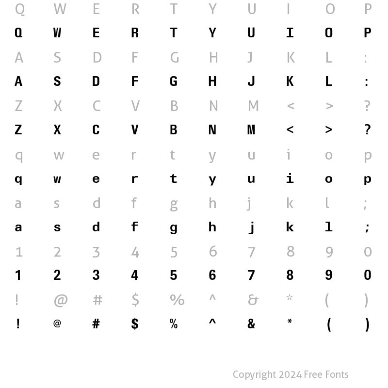 Character Map of OlympiaEF SemiBold Regular