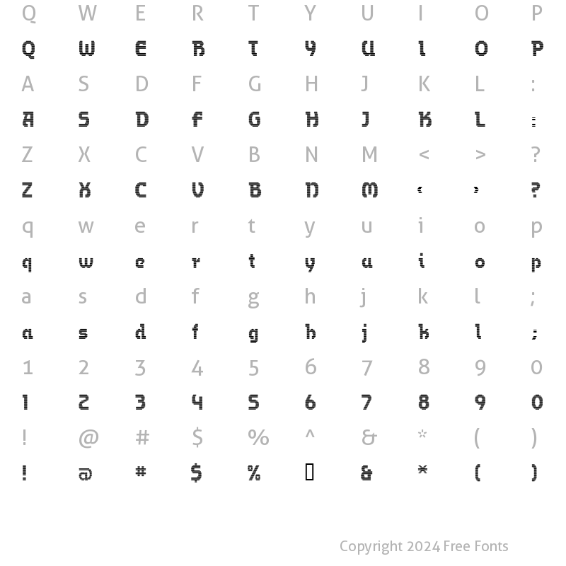 Character Map of Omega MF Bold