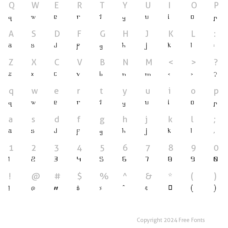 Character Map of Omellons Light