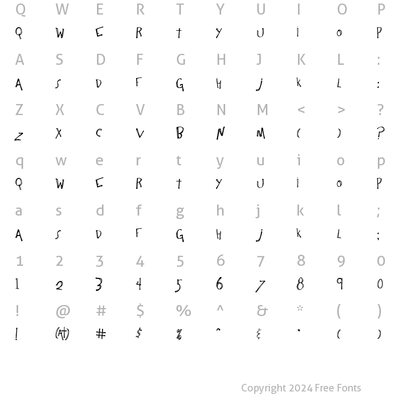 Character Map of One Constant Regular