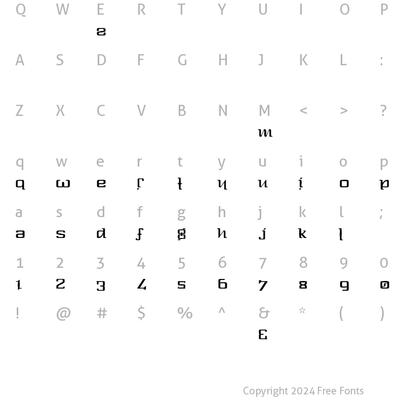 Character Map of One-Eighty Regular