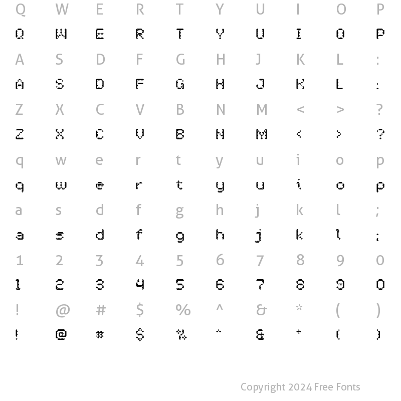 Character Map of OneCross SemiBold