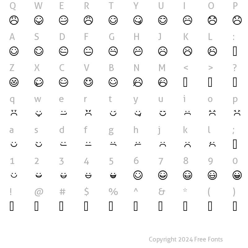 Character Map of OnlyYouSSi Bold