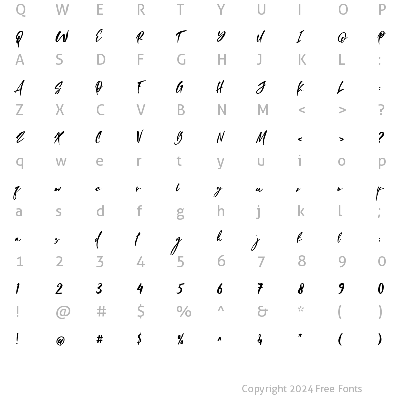 Character Map of Ons Fina Clean