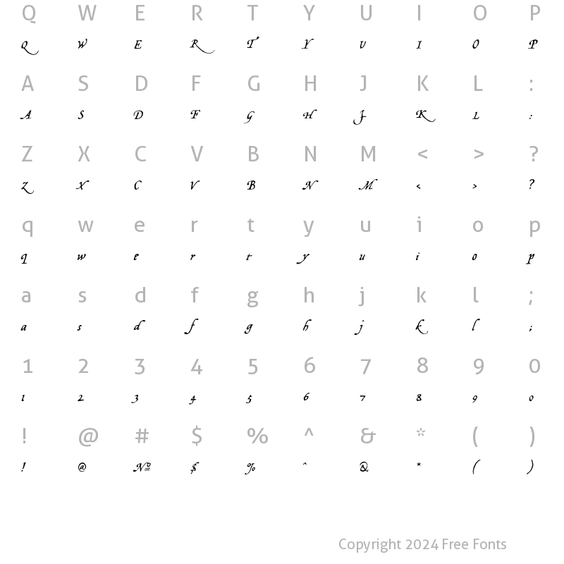 Character Map of Opsmarckt Basic Regular