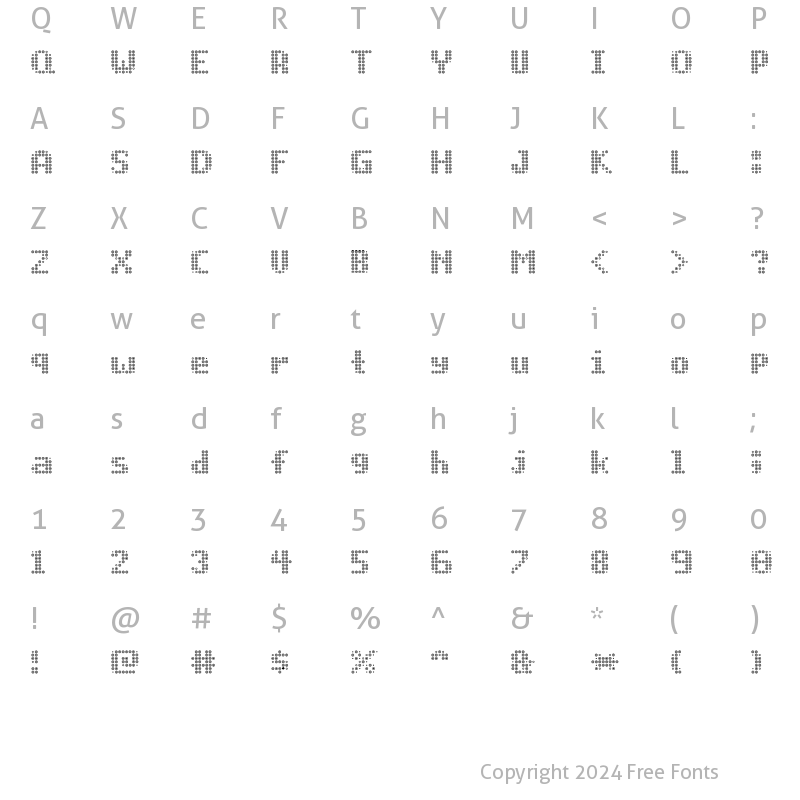 Character Map of OPTIC.BOT Regular