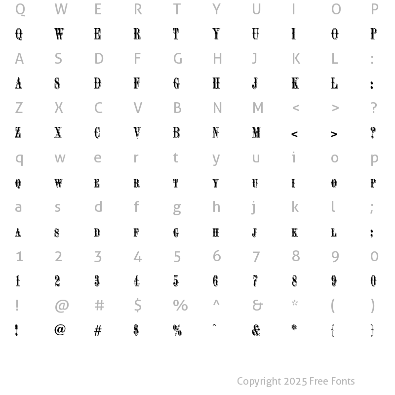 Character Map of OPTINewBillC Regular