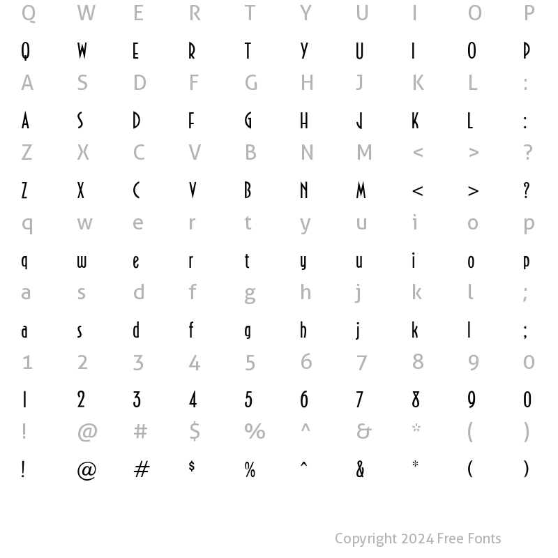 Character Map of OPTINewport Regular