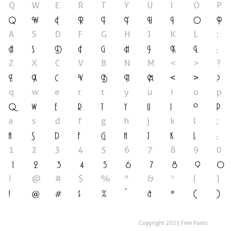 Character Map of OPTIPashey Regular