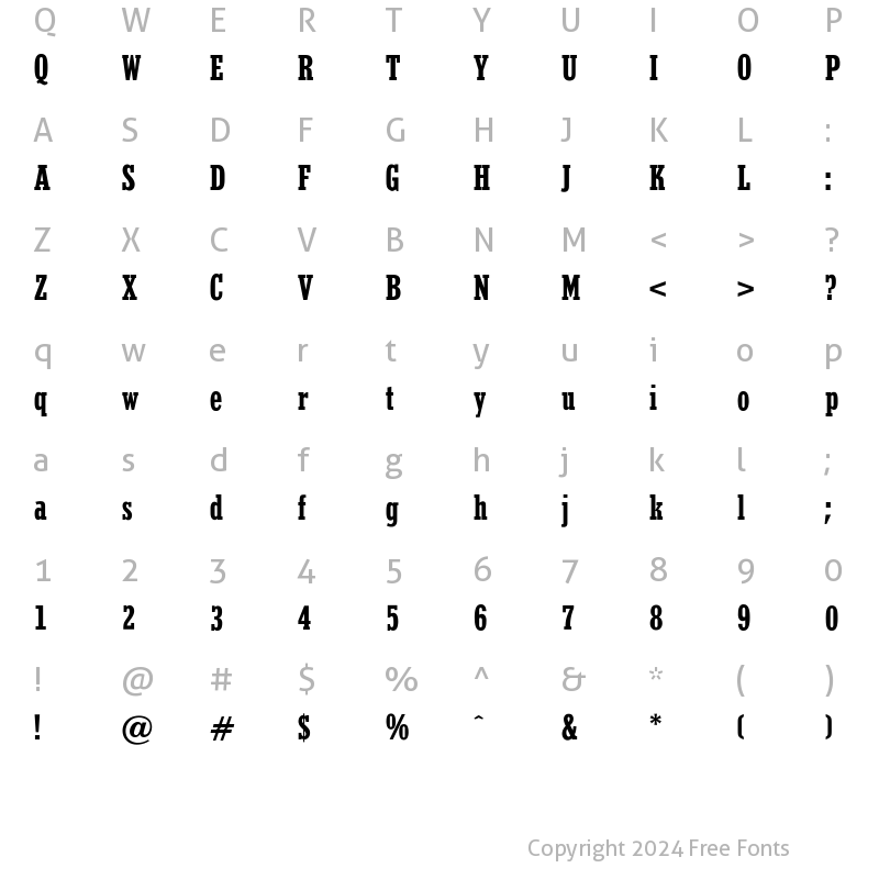 Character Map of OPTIStymie Regular