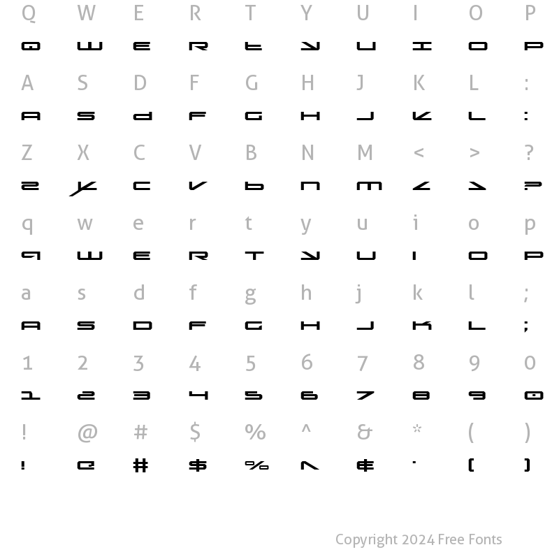 Character Map of Oramac Regular