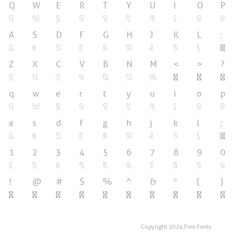 Character Map of Orange Juice Line