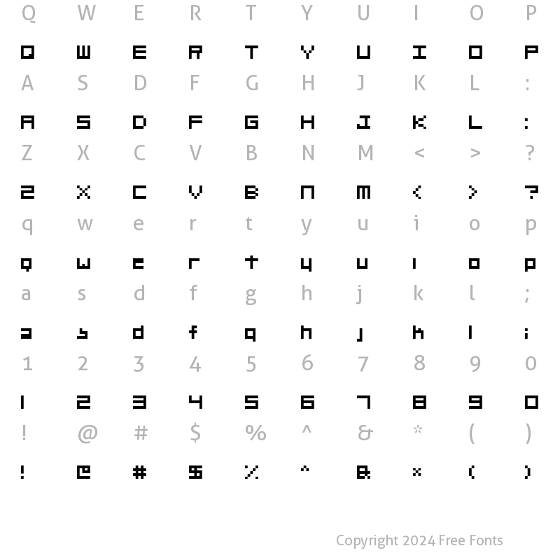 Character Map of Org_v01 Regular