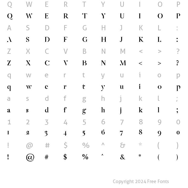 Character Map of Orlande Regular