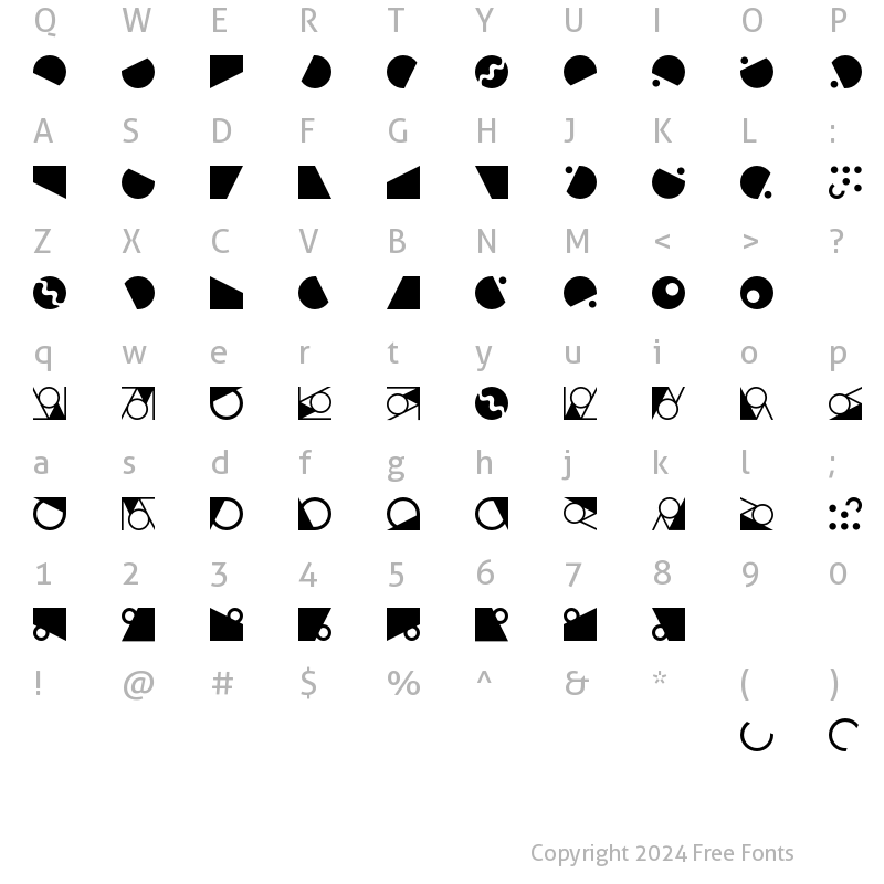 Character Map of OrnamentsTown Regular