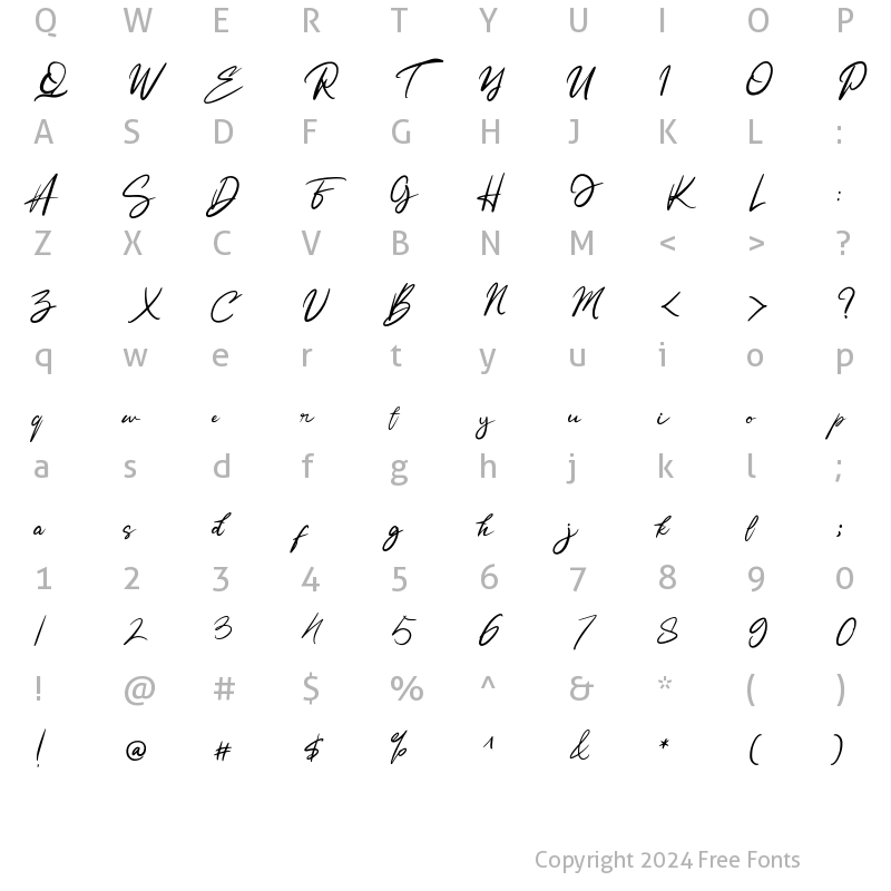 Character Map of Osage Regular