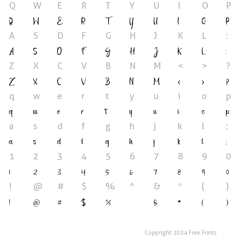 Character Map of Osmane Regular