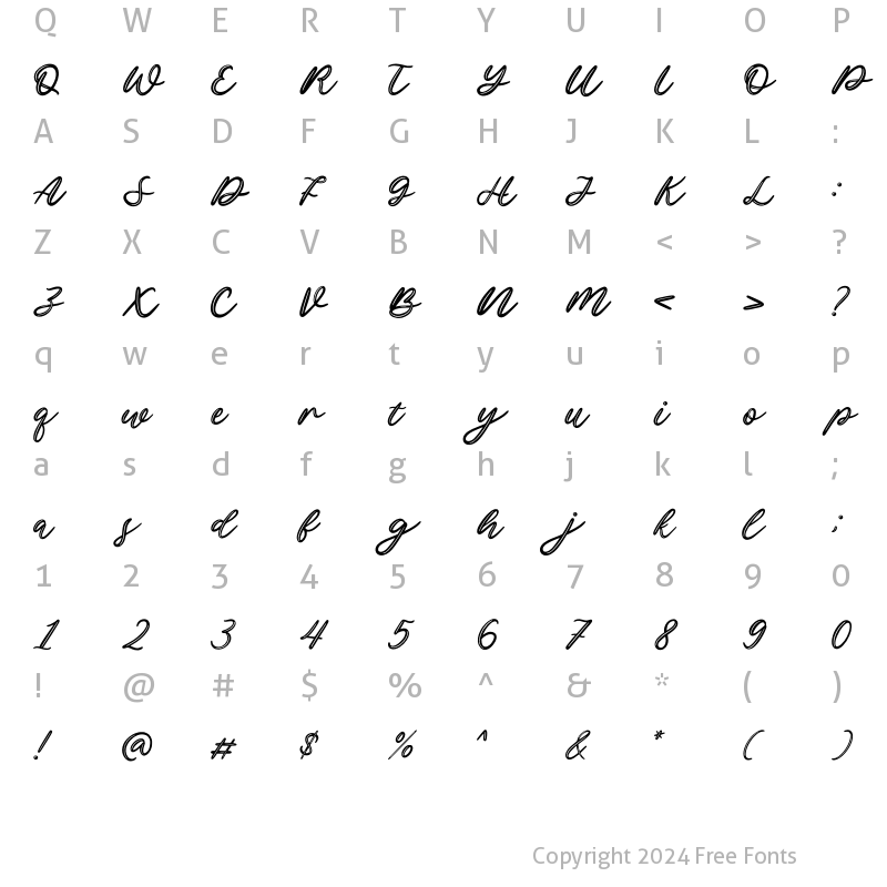 Character Map of Ottama Regular