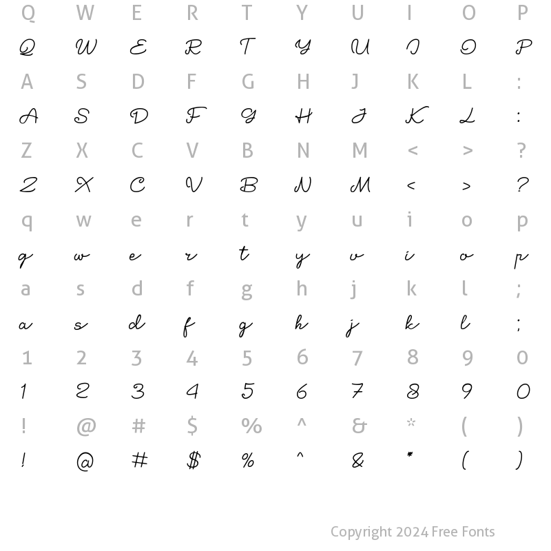 Character Map of Oullins Regular