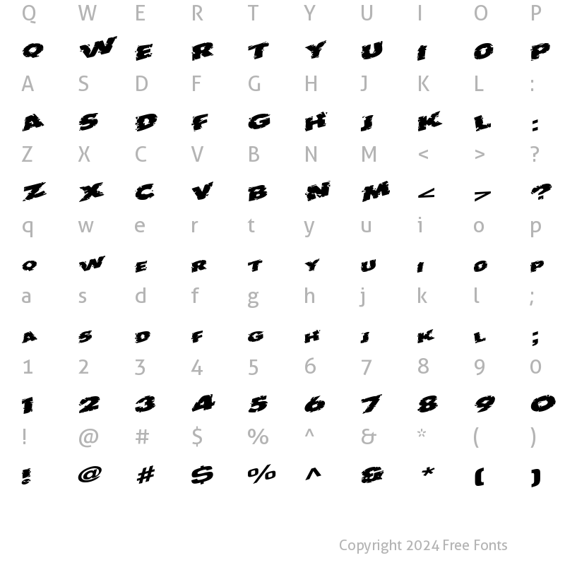 Character Map of OutbackOutaControlSCapsSSK Bold