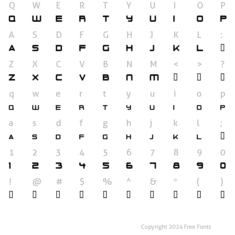 Character Map of Outer Limits Solid Regular