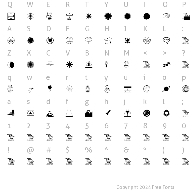 Character Map of Outer Space JL Regular