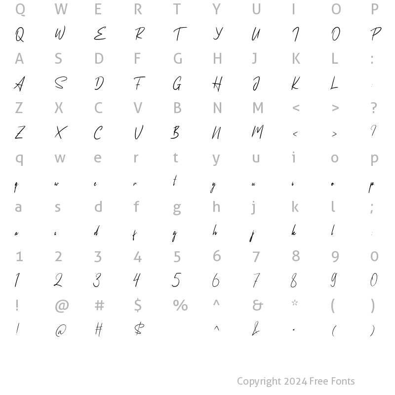 Character Map of Outframe Regular