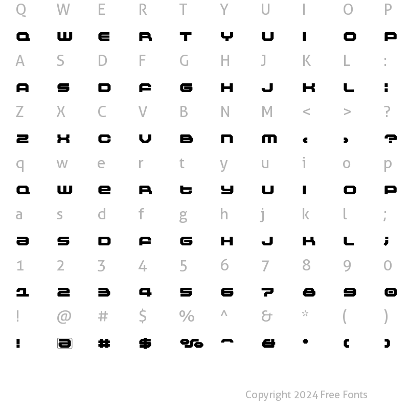 Character Map of Outlander Nova Black Regular