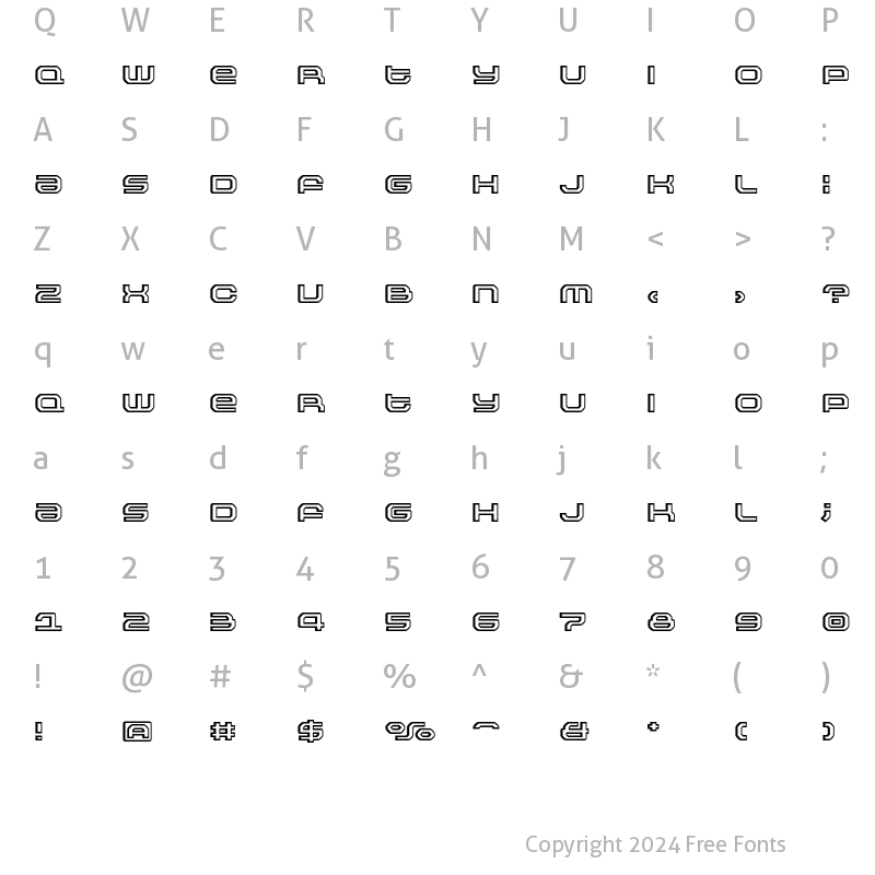 Character Map of Outlander White Regular