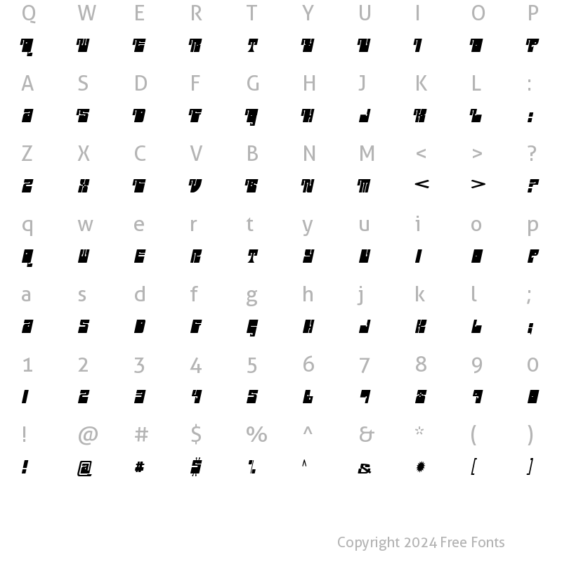 Character Map of Outright Televism Regular