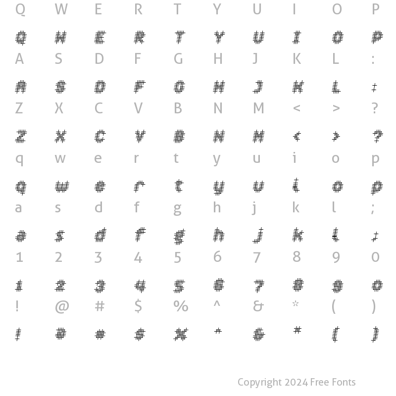 Character Map of Overcross Oblique