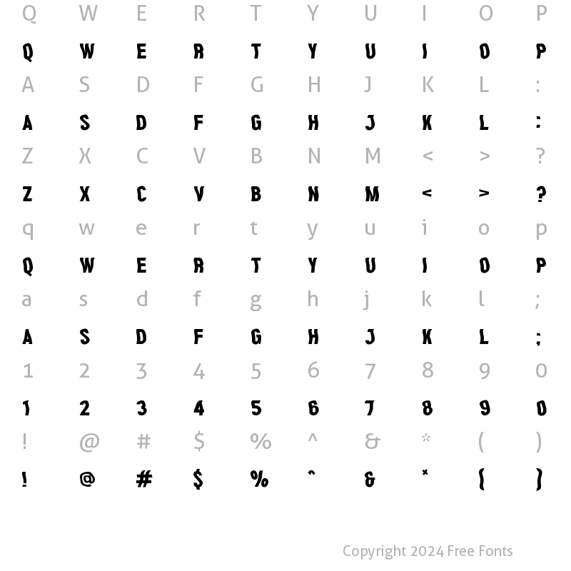 Character Map of Overwave Regular