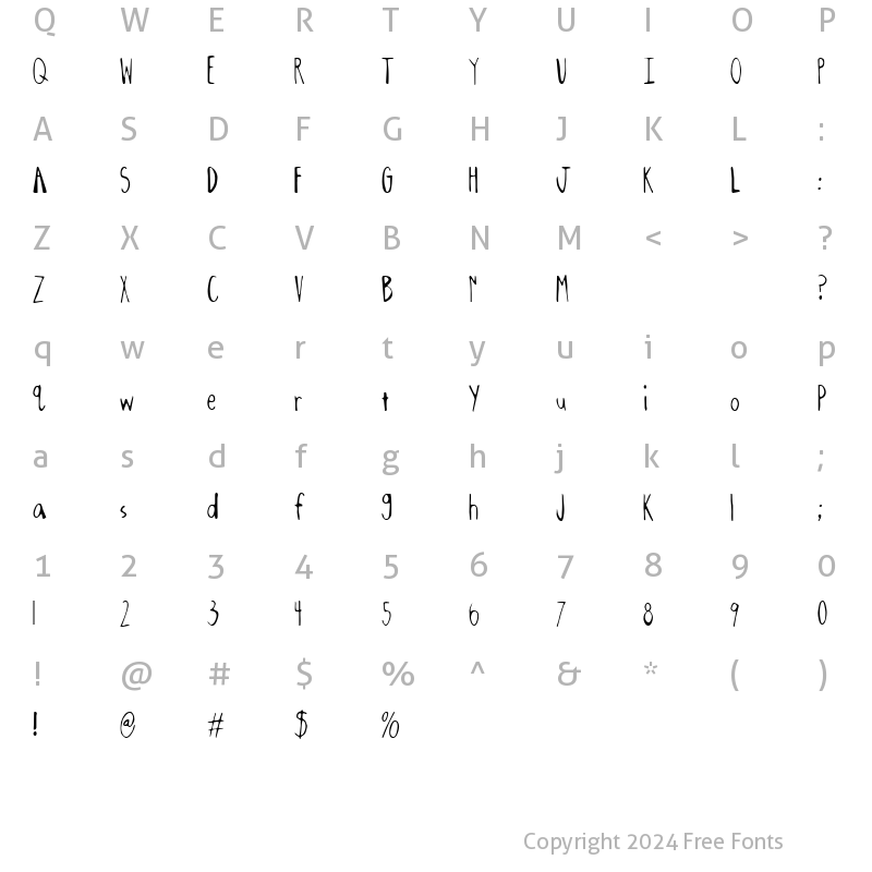 Character Map of Oxalic Regular