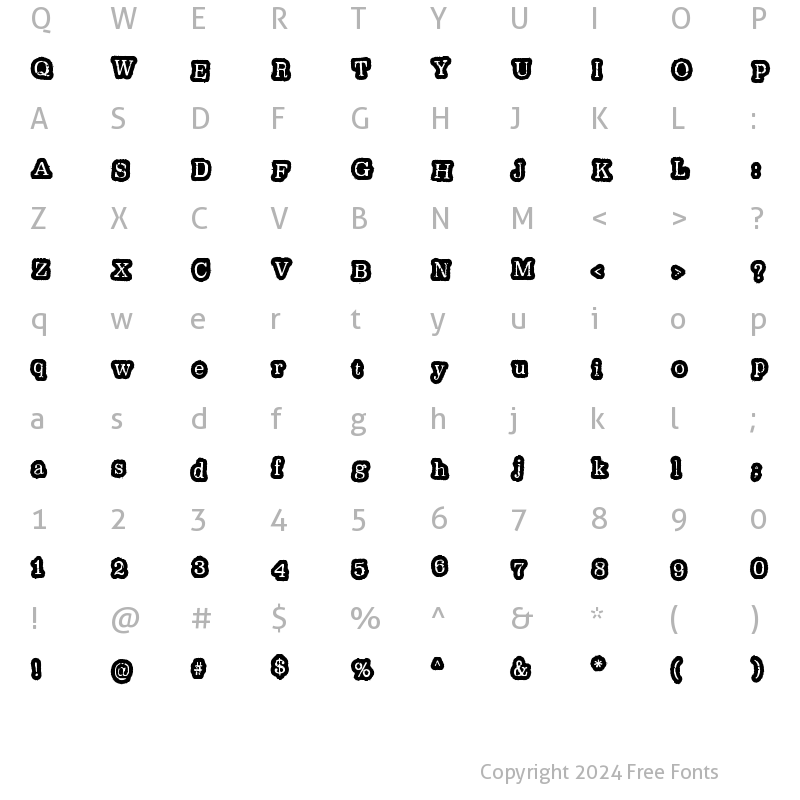 Character Map of Oxeran Z